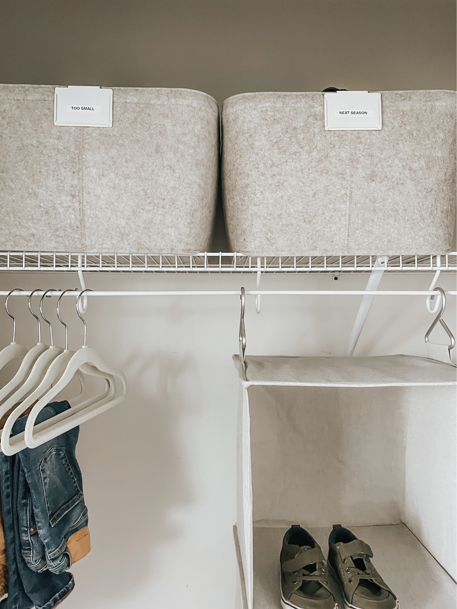 Create a closet organizer in a basic wire shelf closet!

#minimalhome #target #etsy #kidscloset

#LTKhome #LTKfamily #LTKkids