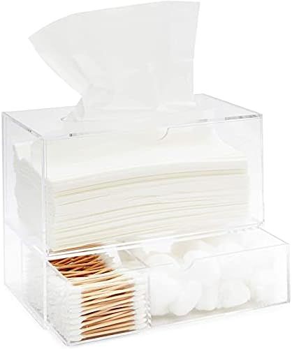 Juvale Acrylic Tissue Dispenser Box with Pull Out Drawer for Bathroom (9.3 x 7 x 5 in) | Amazon (US)