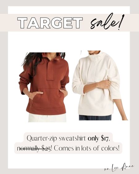 Quarter-zip sweatshirt on sale at Target!

#LTKGiftGuide #LTKsalealert #LTKHoliday