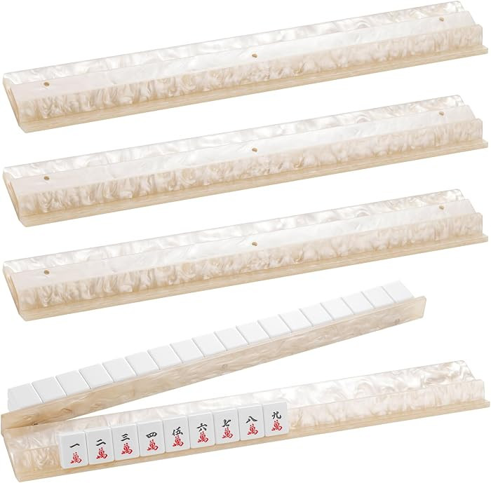 Acrylic Mahjong Racks with Pushers (Ivory Pearl, 20) | Amazon (US)