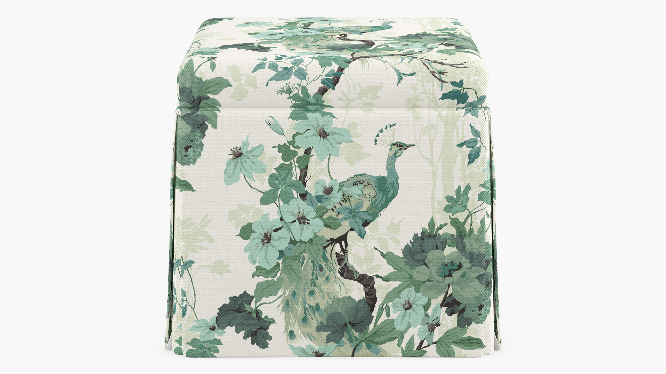 Skirted Storage Ottoman | The Inside