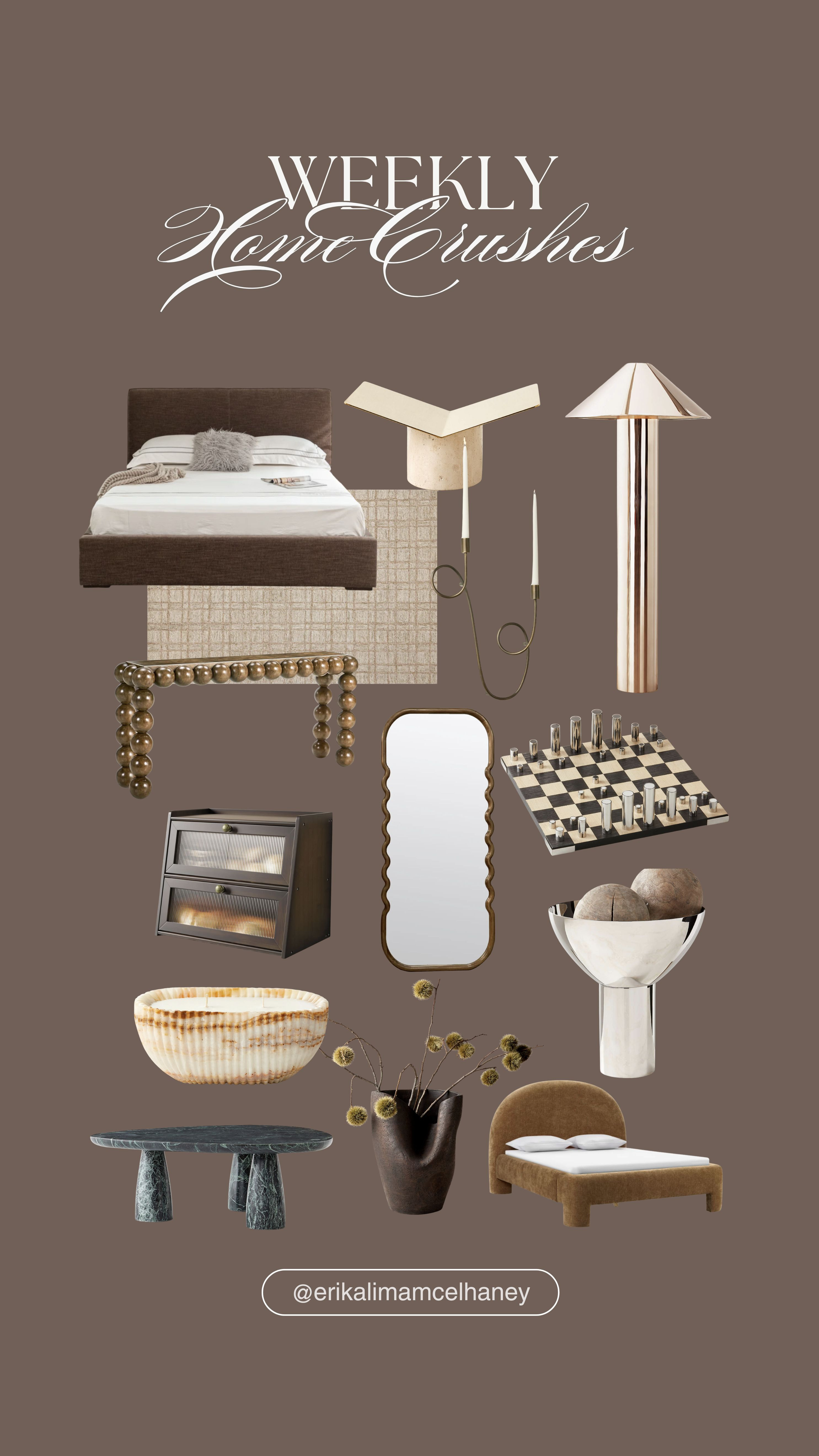 home favorites, home decor, furniture, bed frame, floor lamp, chrome lamp 

 