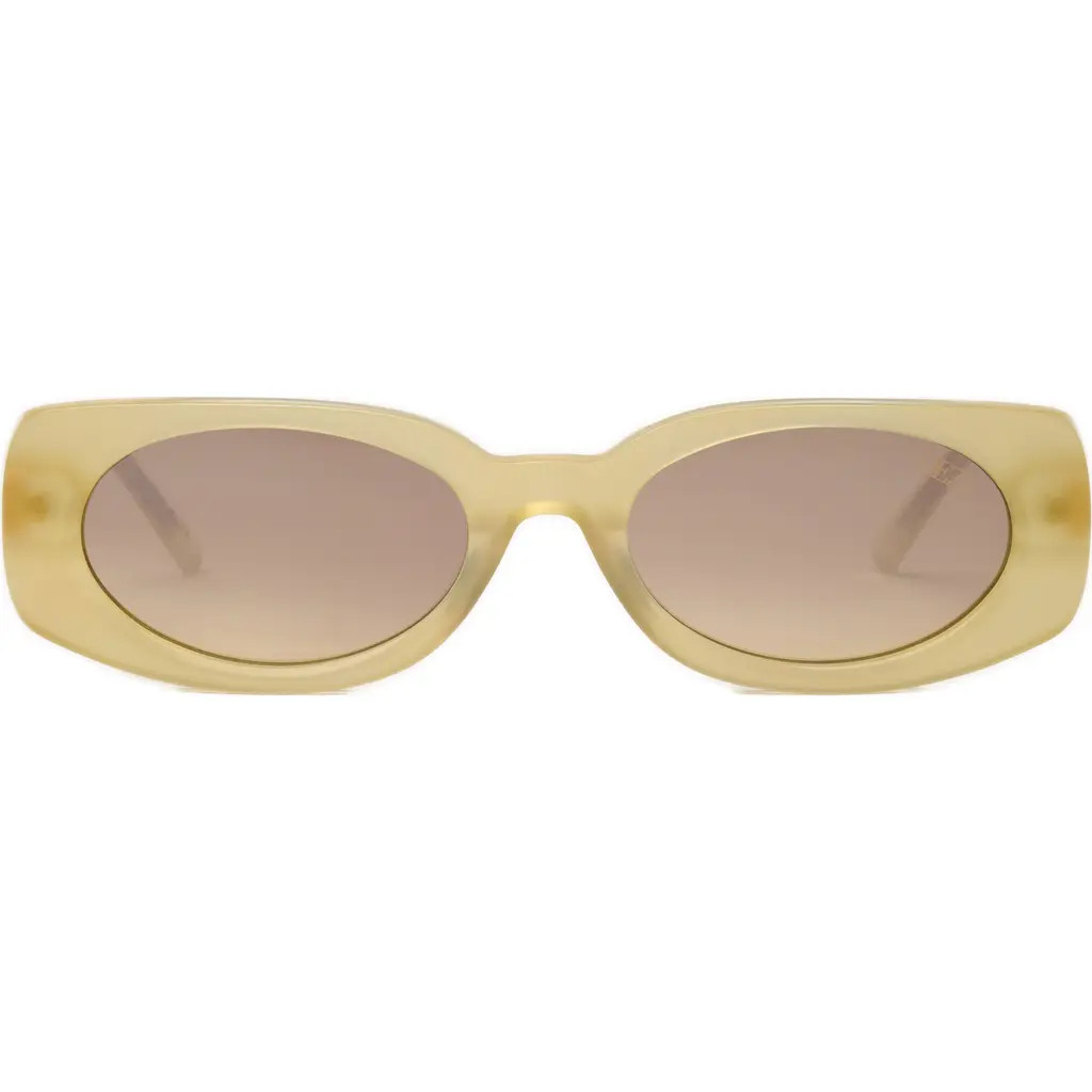 DEZI Booked 52mm Rectangular Sunglasses in Pineapple /Coconut Flash at Nordstrom | Nordstrom