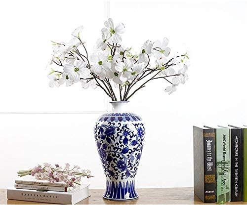 Artificial Dogwood Blossom Silk Flowers Bridal Flowers Bouquets Fake Cornus Bush for Wedding Home... | Amazon (US)
