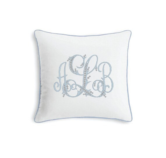 Piped Sham, Ice Blue | Etsy (US)