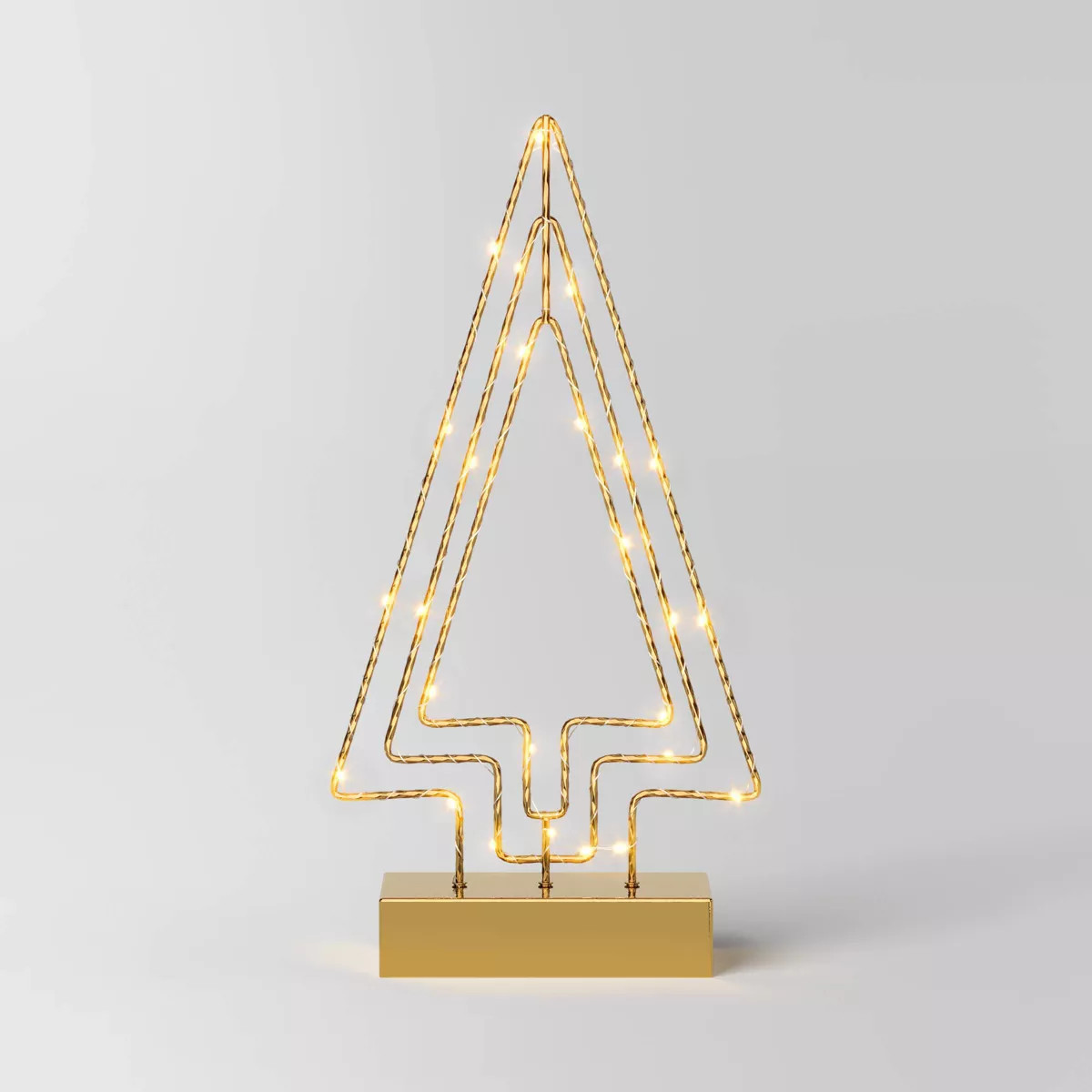 16.25" Battery Operated Lit Wire Christmas Tree Sculpture - Wondershop™ Gold | Target