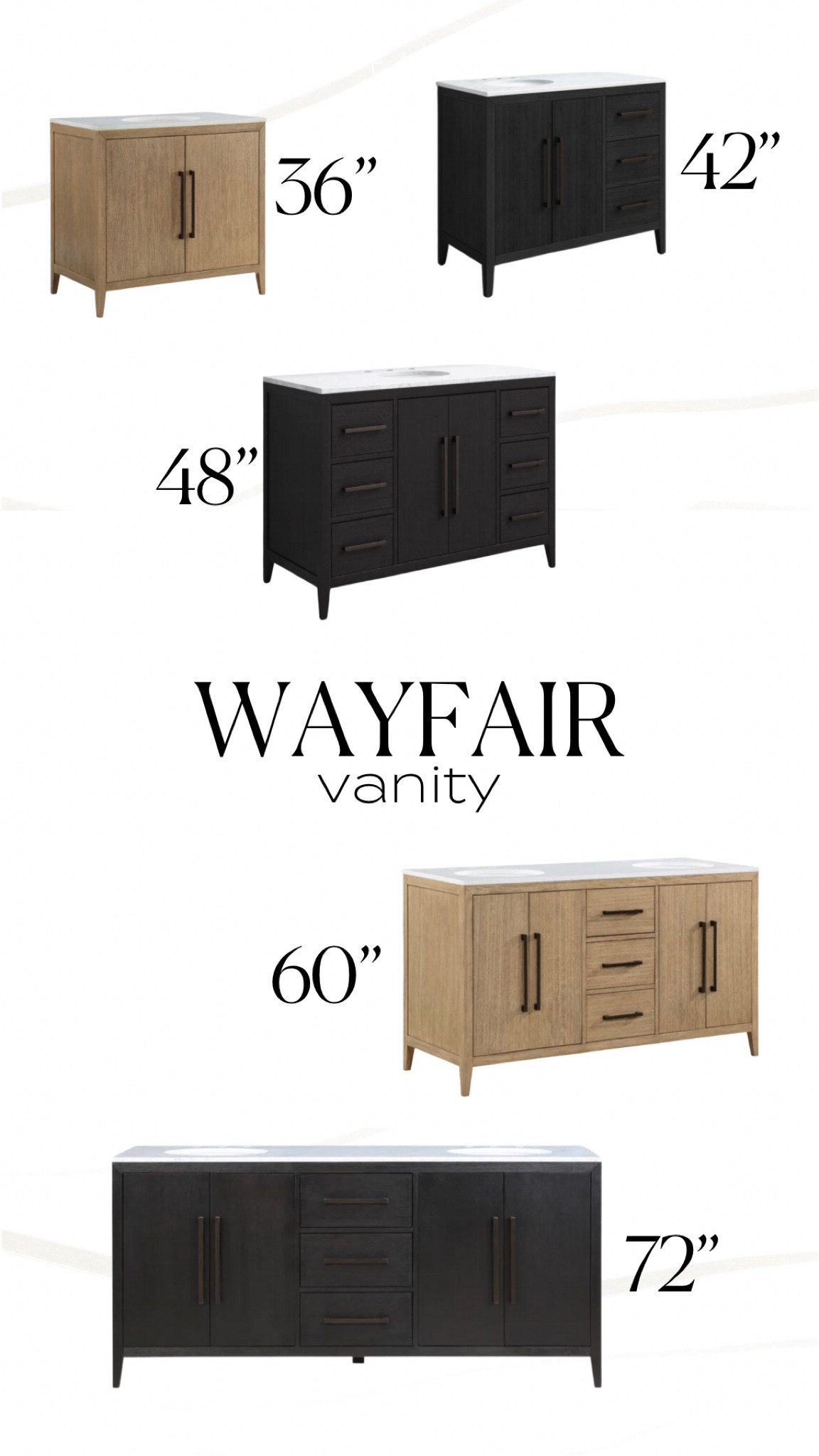 My favorite vanity from Wayfair comes in multiple sizes and finishes! #wayfair #waydairpartner #ad @wayfair

#LTKxWayfair 

#LTKHome