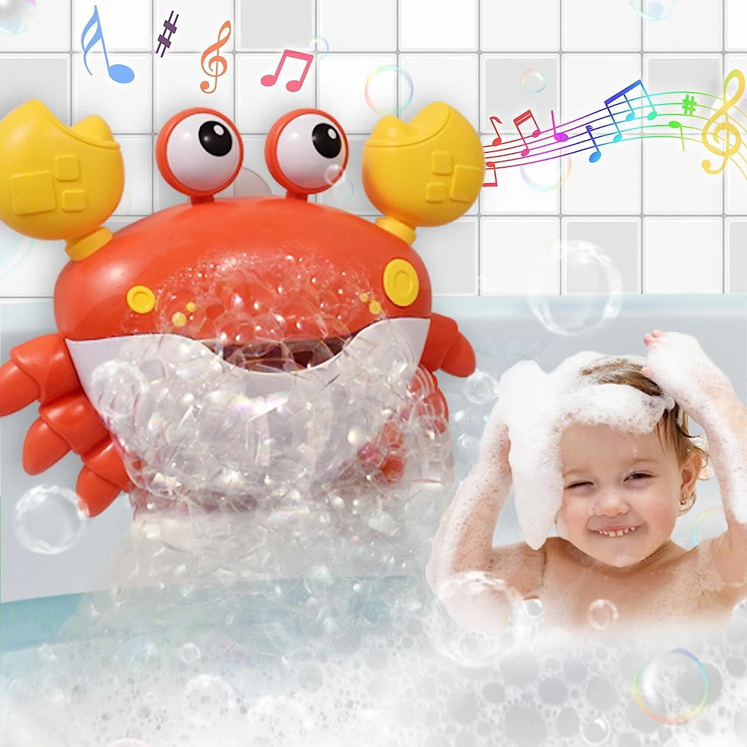 KORIMEFA Crab Bubble Bath Maker for The Bathtub, Baby Bath Toys Crab Bubble Blower Foam Maker Mac... | Walmart (US)