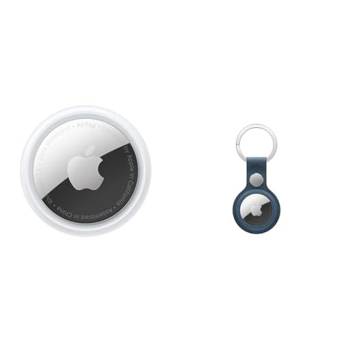 Apple AirTag with FineWoven Key Ring - Pacific Blue | Amazon (US)