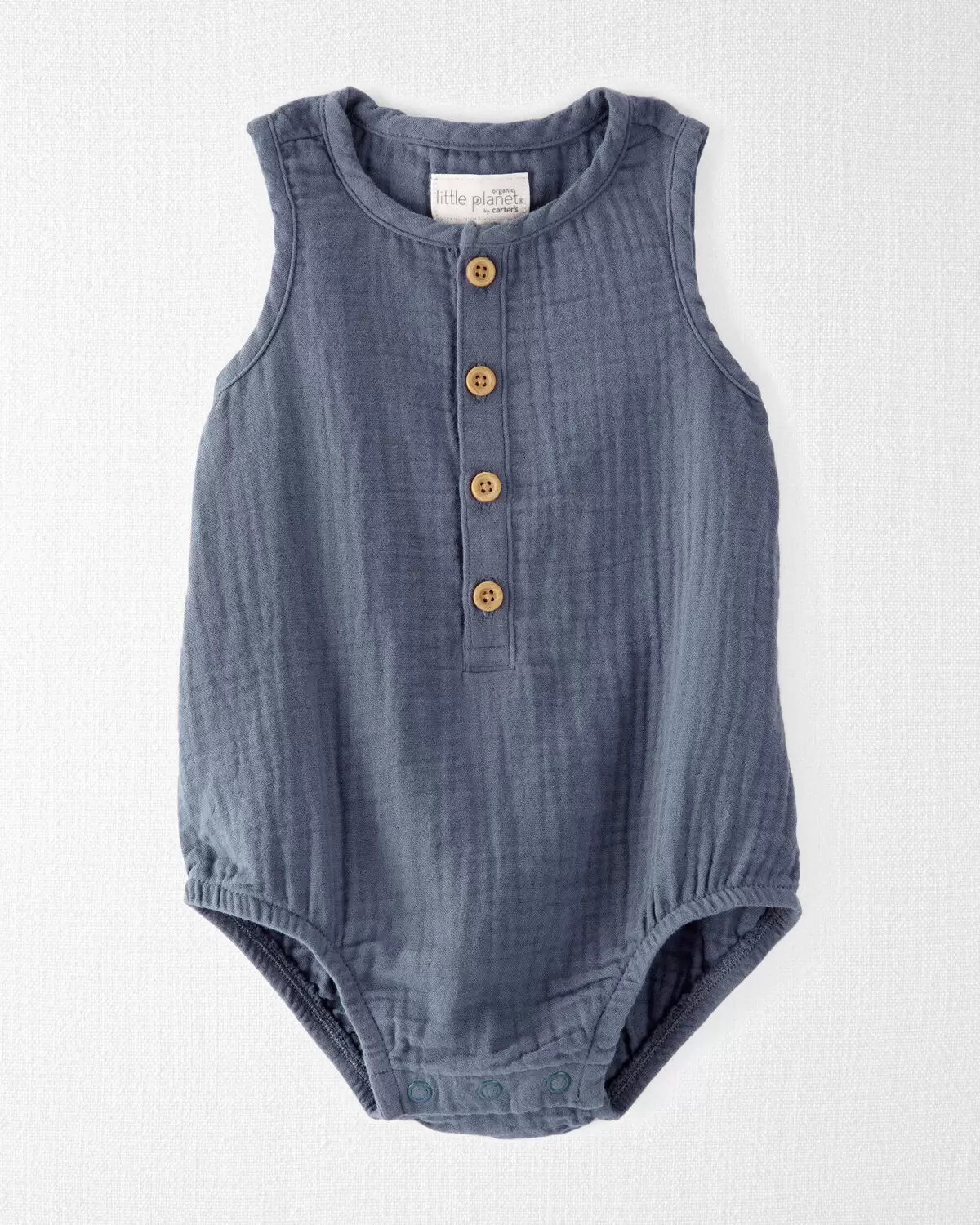 Baby Organic Cotton Gauze Bubble in Blue | Carter's