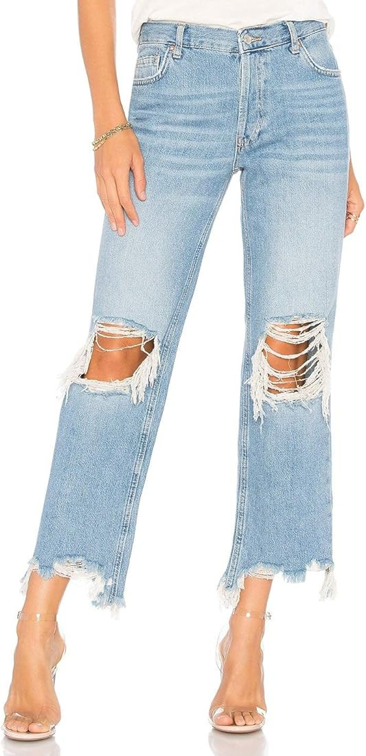 Free People Women's Maggie Straight Leg Jeans | Amazon (US)