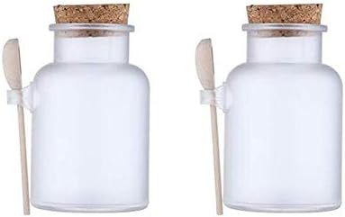 2PCS Empty Clear Frosted Thick Plastic Bath Salt Seasoning Sauce Jar Container - Dressing Cruet P... | Amazon (US)