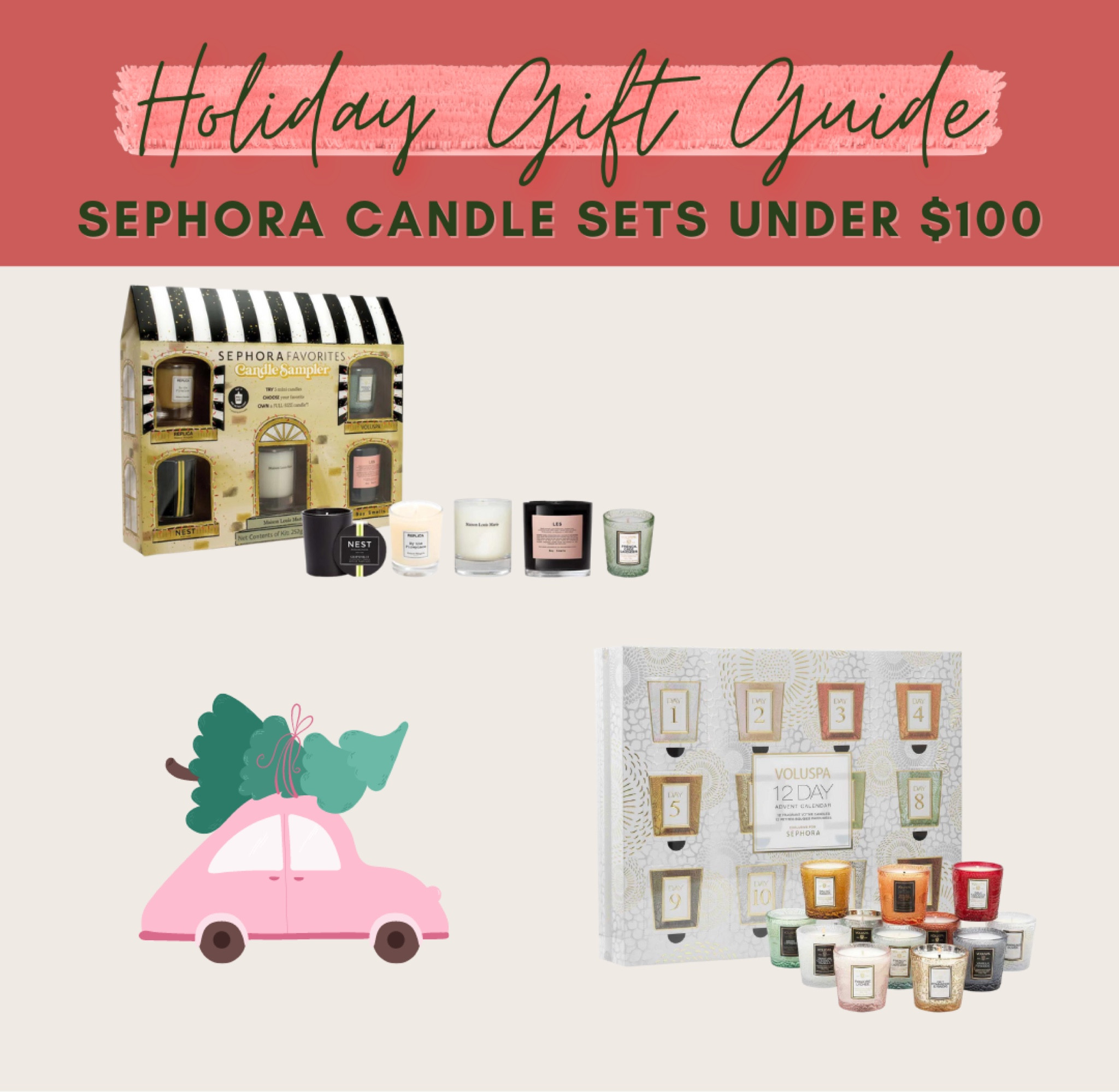 Sephora candle sets under $100!

Gift guide, beauty favorites, makeup, skincare, hair care, lip care, holiday season, candles, fragrance, scents

#LTKunder100 #LTKSeasonal #LTKbeauty