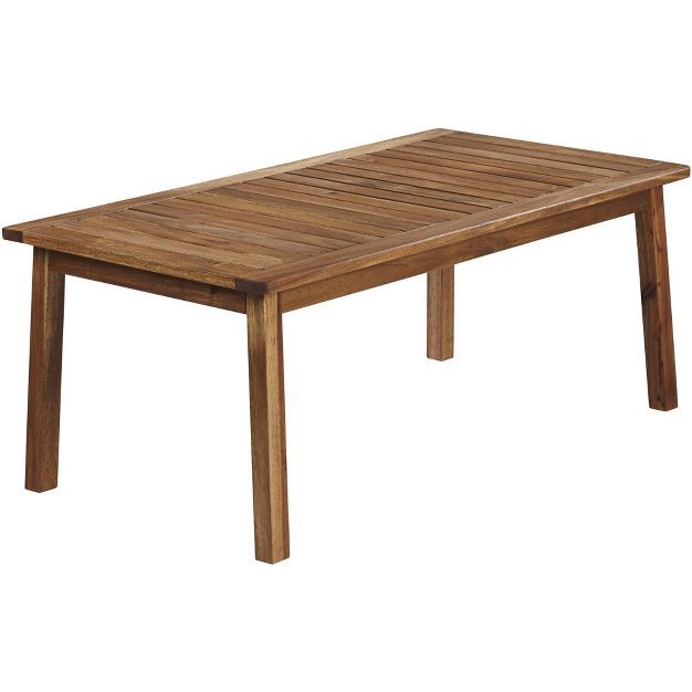 Teal Island Designs Farmhouse Acacia Wood Rectangular Outdoor Coffee Table 43 1/4" x 22 3/4" Brow... | Target