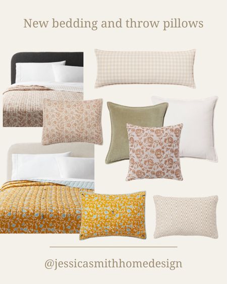 New bedding and throw pillows at Target! The quilted patterns are gorgeous! 