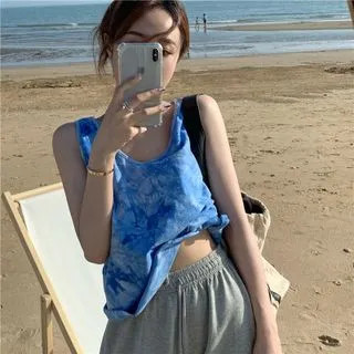 Tie Dye Tank Top Blue - One Size | YesStyle Global