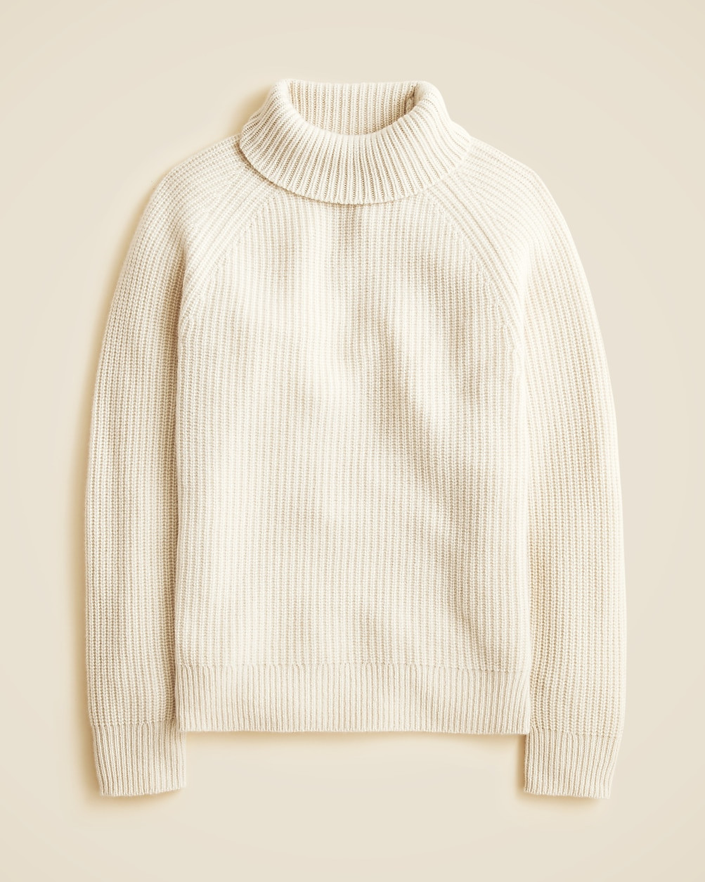 Midweight cashmere ribbed raglan-sleeve turtleneck sweater | J. Crew US