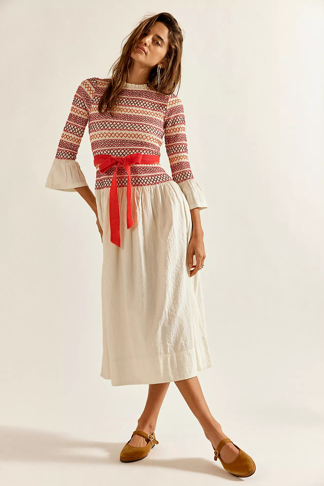 Guiding Star Smocked Midi Dress | Free People (Global - UK&FR Excluded)