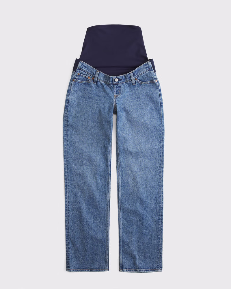 Women's Maternity 90s Straight Jean | Women's | Abercrombie.com | Abercrombie & Fitch (US)