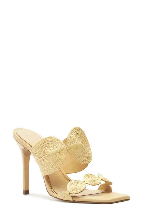 Arezzo Carly High Stiletto Sandal in Natural at Nordstrom, Size 8.5 | Nordstrom