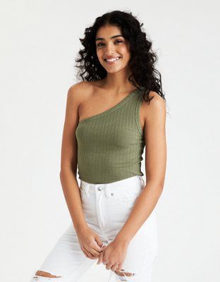 AE One Shoulder Tank Top | American Eagle Outfitters (US & CA)