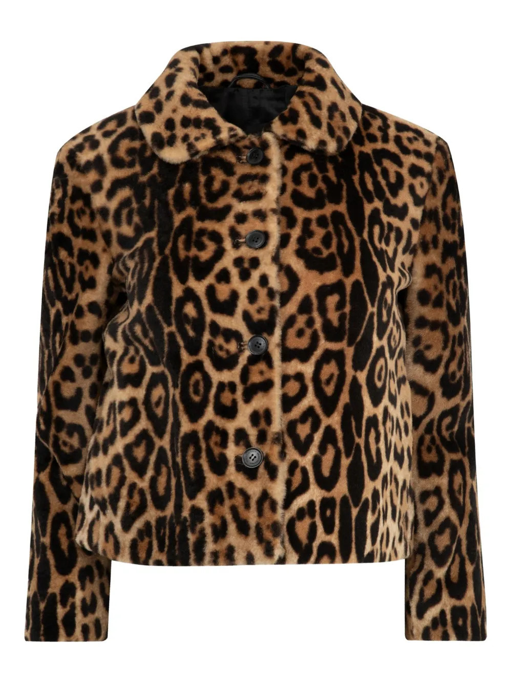 Nili Lotan Montmartre leopard-print shearling jacket - Brown | Farfetch Global