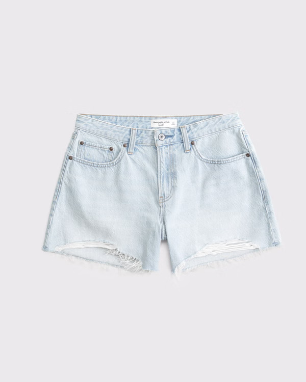Women's Curve Love Low Rise Baggy Short | Women's Bottoms | Abercrombie.com | Abercrombie & Fitch (US)