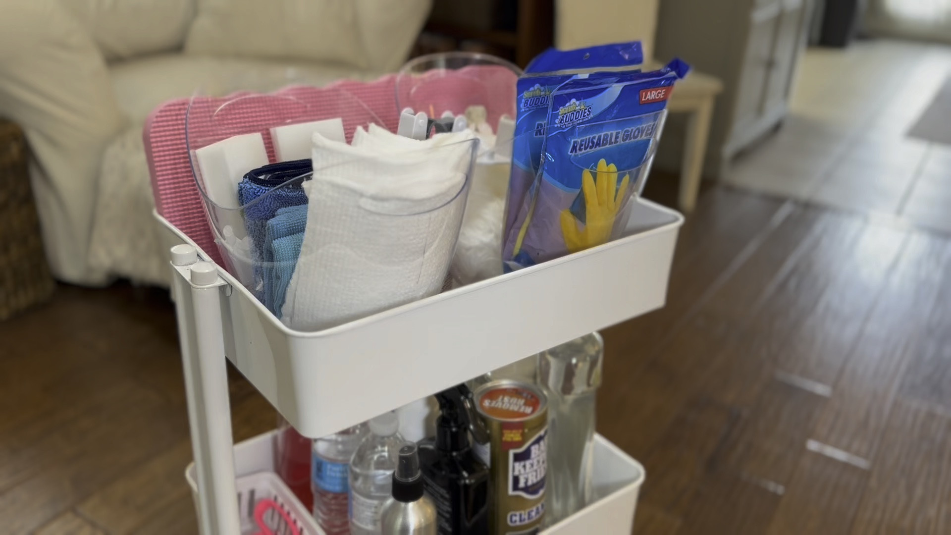 Spring Cleaning Cart! My favorite #michaelsstores 3-tier cart stocked with cleaning essentials  

#LTKVideo #LTKfindsunder50 #LTKhome
