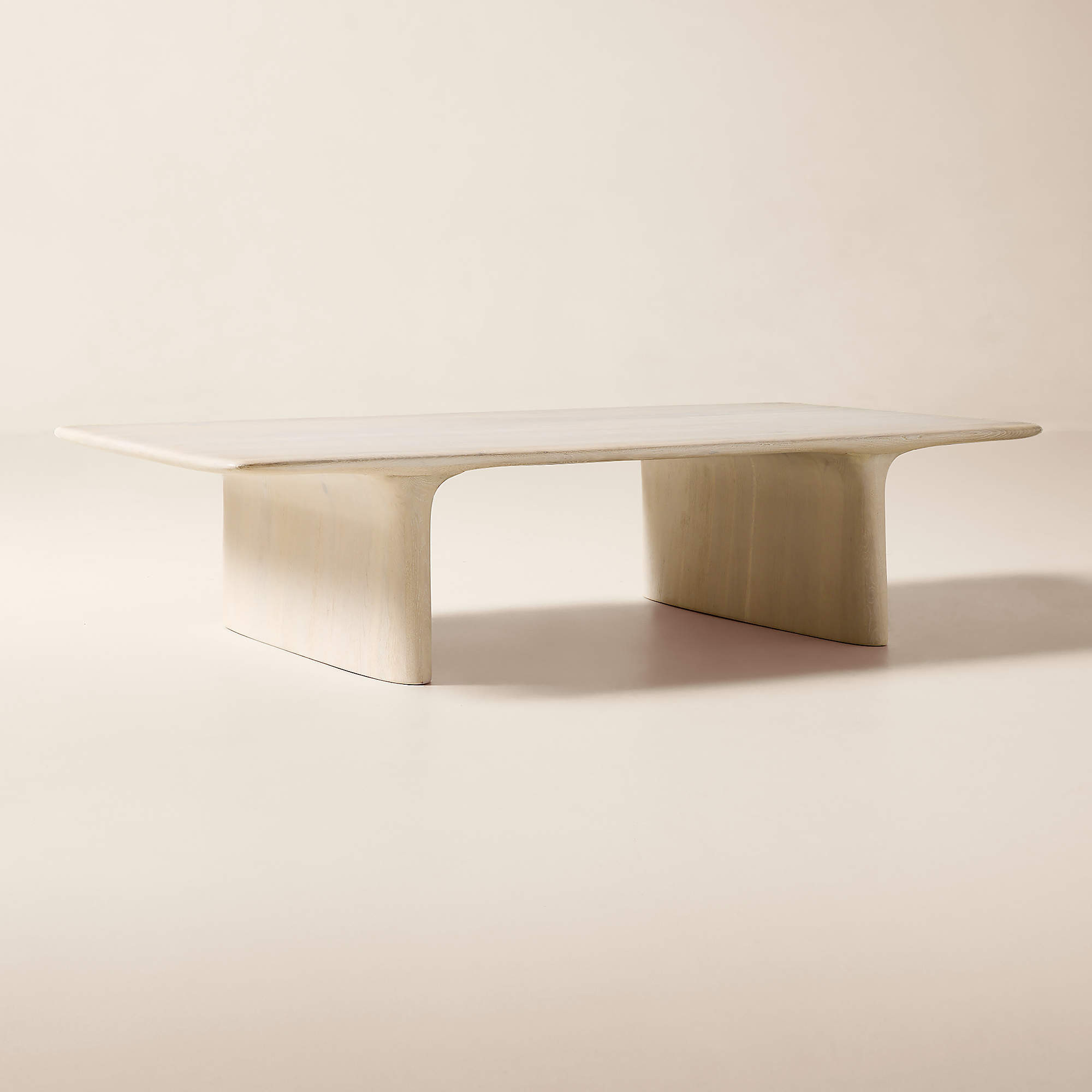 Almera 66" Rectangular Whitewashed Oak Coffee Table | CB2 | CB2
