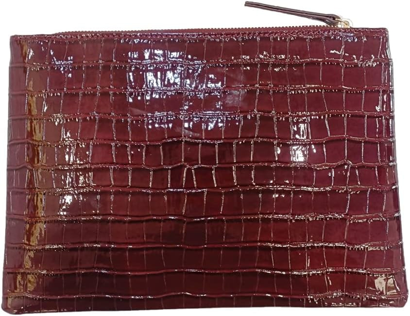 Women Envelope Clutch Purse Bag Fashion Crocodile Embossed PU leather Oversized Ladies Evening Party Clutches | Amazon (US)