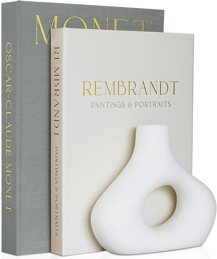 Beautiful Decorative Books - Set of 2 Linen Boxes Enhance Your Coffee Table, Bookshelf or Mantle ... | Amazon (US)