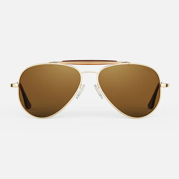 Sportsman - 23k Gold & American Tan | Randolph Handcrafted Eyewear