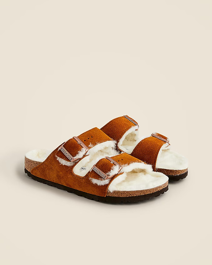 Birkenstock® Arizona shearling sandals | J. Crew US