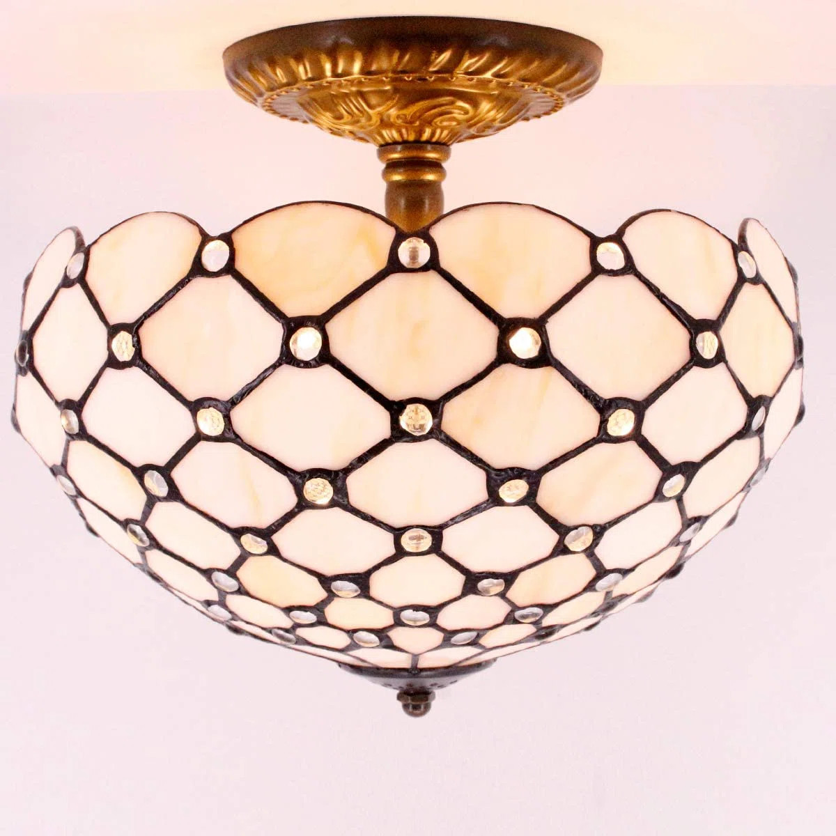 Elwood Glass Semi Flush Mount | Wayfair North America