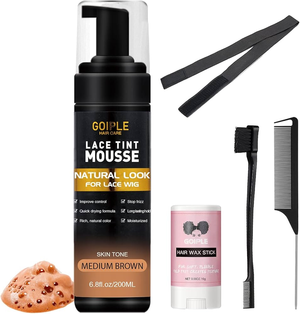 Lace Tint Melting Hair Mousse, 6.8 fl oz Lace Tint Mousse for Women Hair Wigs Lace Wigs Toupees a... | Amazon (US)