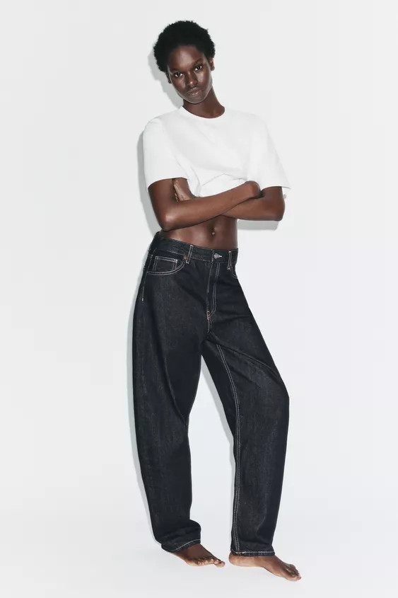 JEANS TRF BARREL MIT HOHEM BUND | Zara DE