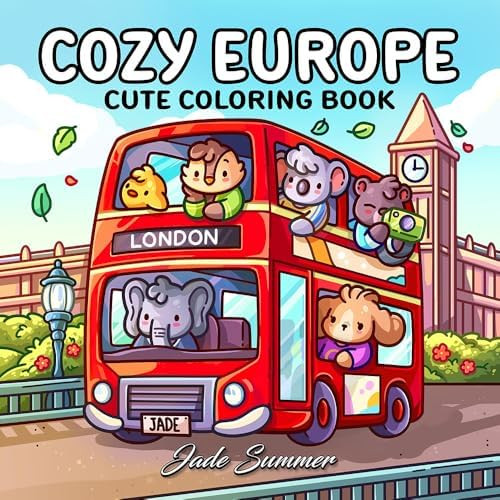 Cozy Europe: Cute Coloring Book for Adults and Teens with Charming Characters and Delightful Euro... | Amazon (US)