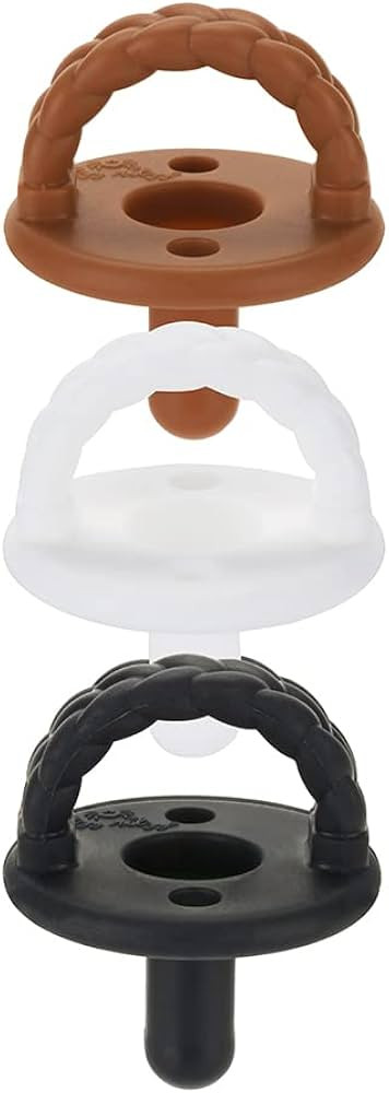 Itzy Ritzy Sweetie Soother Pacifier Set of 3 - Silicone Newborn Pacifiers with Collapsible Handle... | Amazon (US)