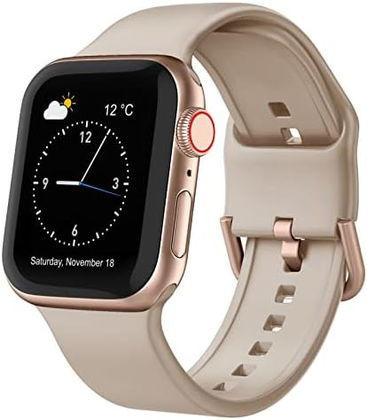 Sport Band Compatible with Apple Watch Bands 49mm 46mm 45mm 44mm 42mm 41mm 40mm 38mm, Soft Silico... | Amazon (US)