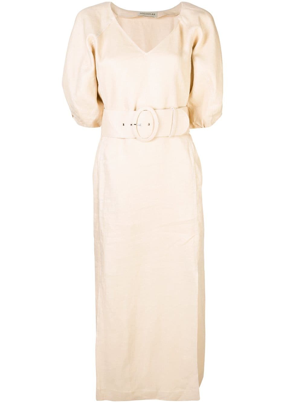 Nicholaspuff sleeve midi dress | FarFetch Global