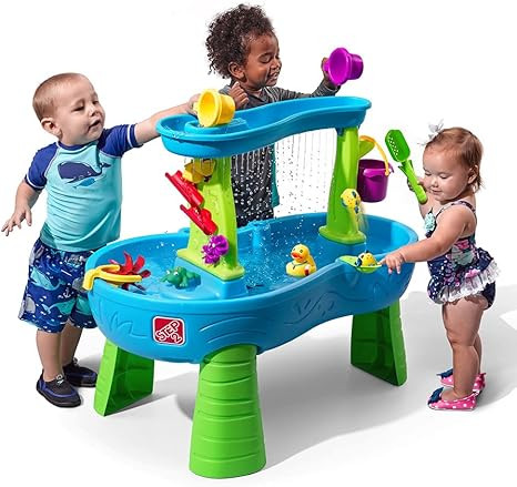 Step2 Rain Showers Splash Pond Toddler Water Table, Kids Water and Sand Activity Sensory Playset,... | Amazon (US)