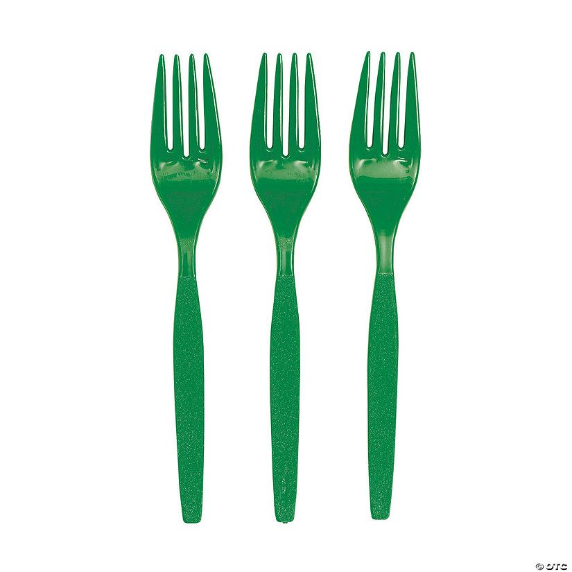 Bulk 50 Ct. Solid Color Plastic Forks | Oriental Trading Company