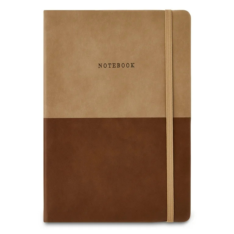 Pen+Gear Simulated Leather Journal, Brown, 6" x 8", 256 Ruled Pages | Walmart (US)
