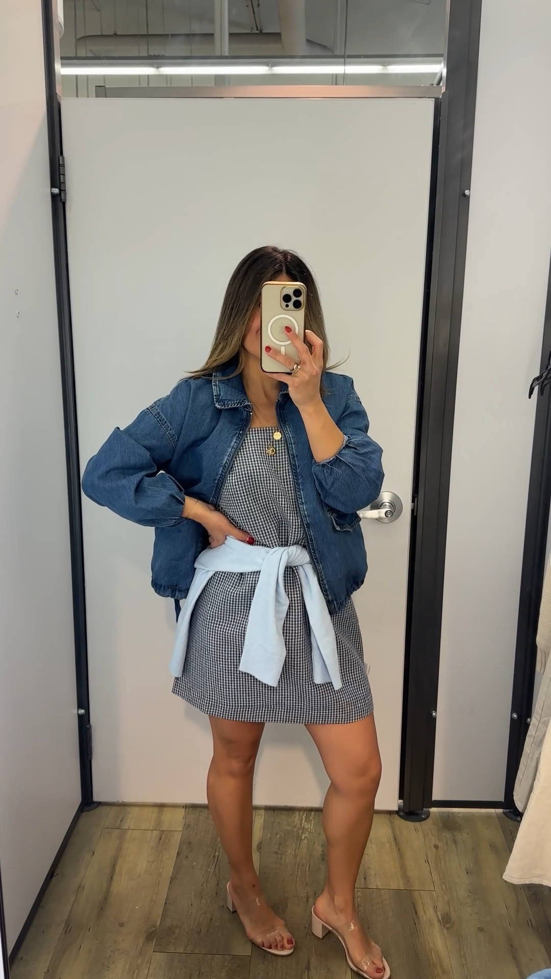 This is how I would style this dress! This denim jacket is incredible and adds so much interest to any look! 
Jacket size small. 
Dress size xs. Take 50% off! 

#LTKSeasonal #LTKootd #LTKSaleAlert