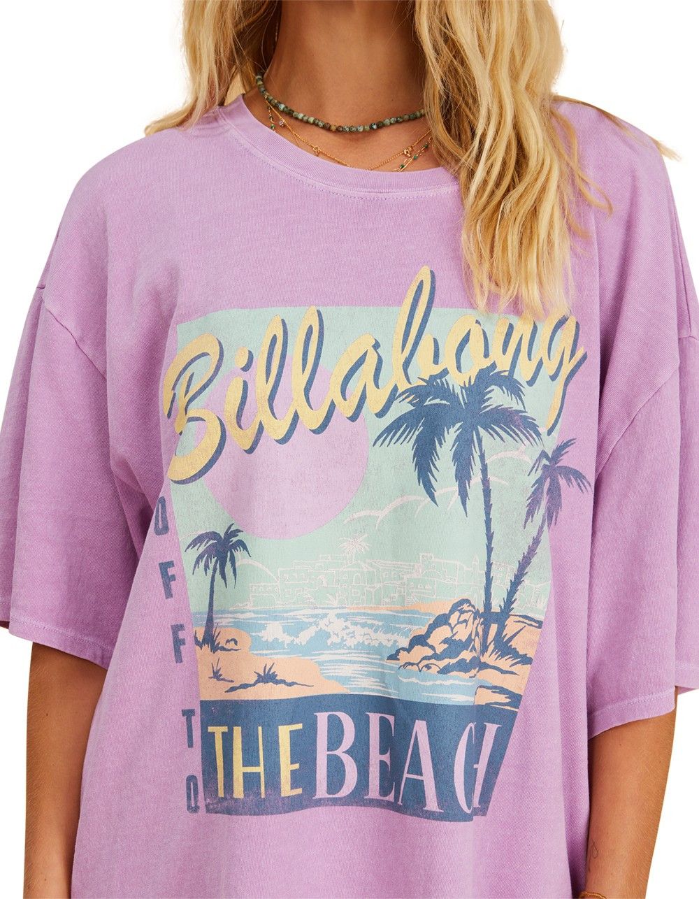 BILLABONG x Salty Blonde Easy Shores Womens Oversized Tee - LILAC - ABJKT00406 | Tillys