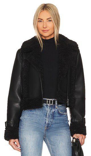 Jay Vegan Leather Jacket in Noir | Revolve Clothing (Global)