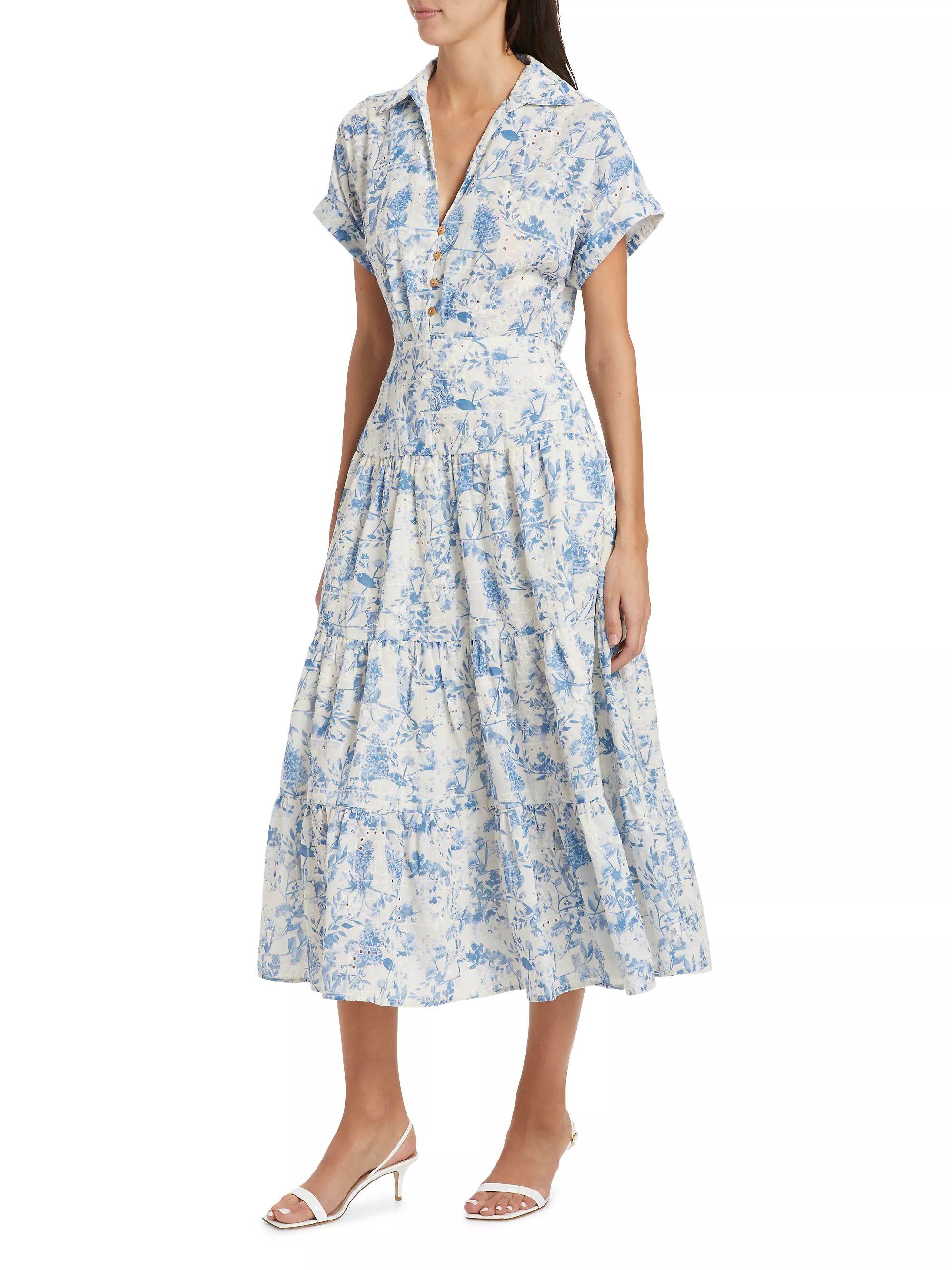 Davina Floral Eyelet Shirtdress | Saks Fifth Avenue