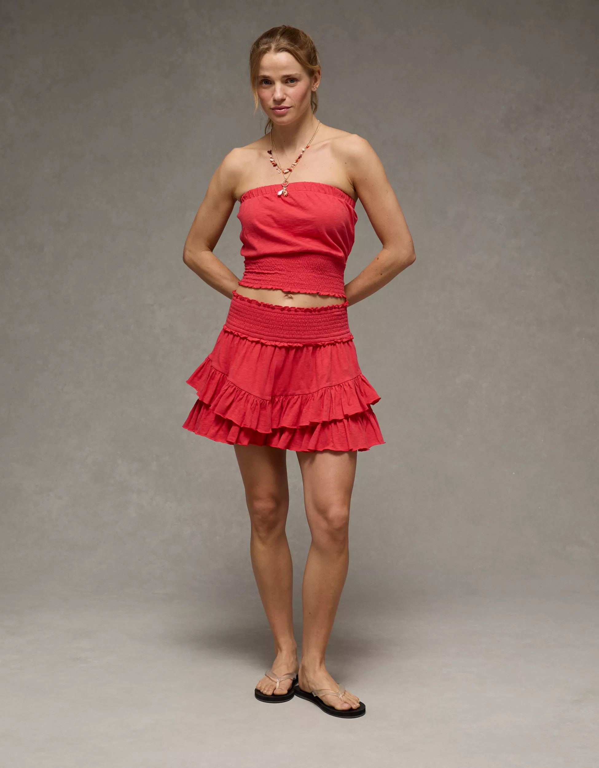 AE Sunchaser Cropped Bubble Tube Top | American Eagle Outfitters (US & CA)