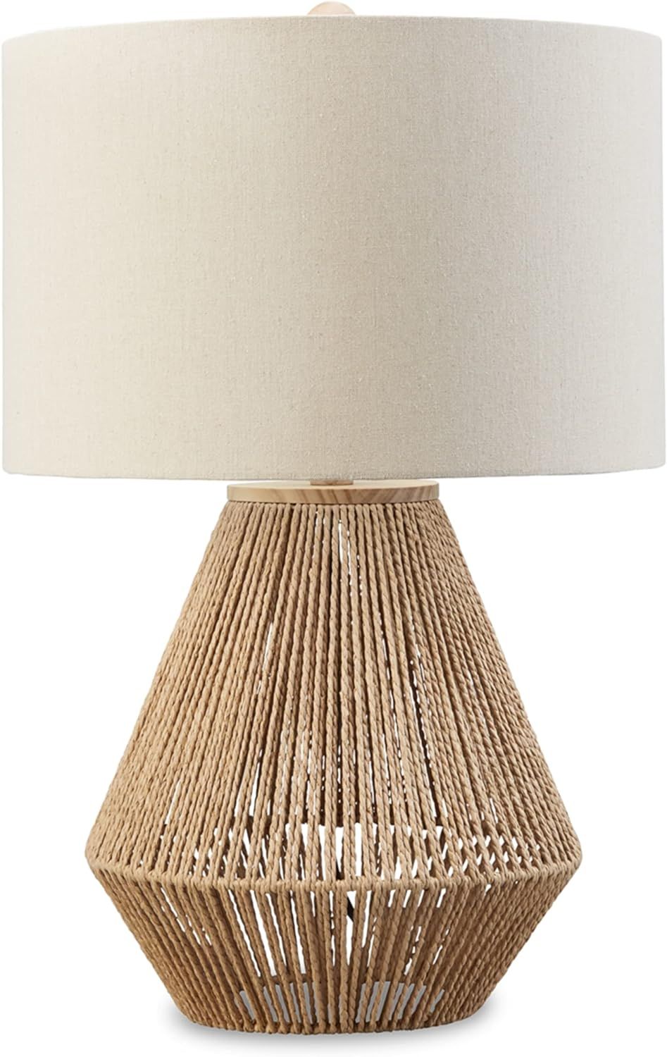 Signature Design by Ashley Clayman Bohemian 23.5" Paper Rope and Wood Table Lamp, Light Brown | Amazon (US)