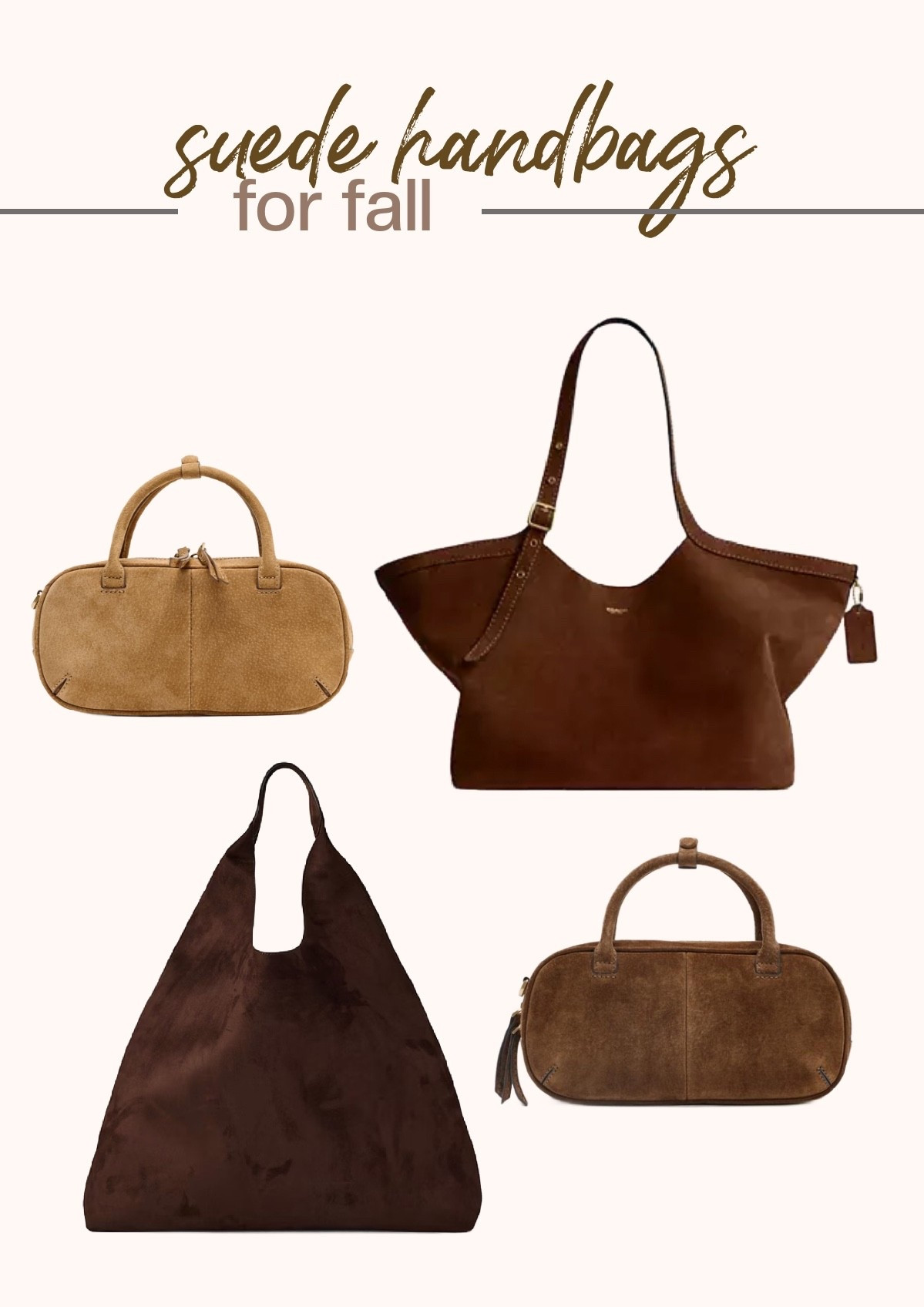 suede handbags 👜 

#LTKStyleTip #LTKSeasonal #LTKSaleAlert